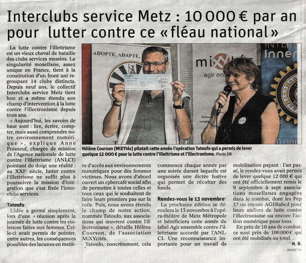 TATOUFO 2019 - 12.000€ contre l'illettrisme et l'illectronisme !